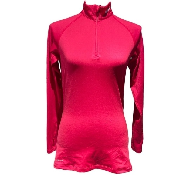 Nike Pro Combat - Women’s Long sleeve 1/4 Zip High Neck Compression Top - Picture 1 of 12
